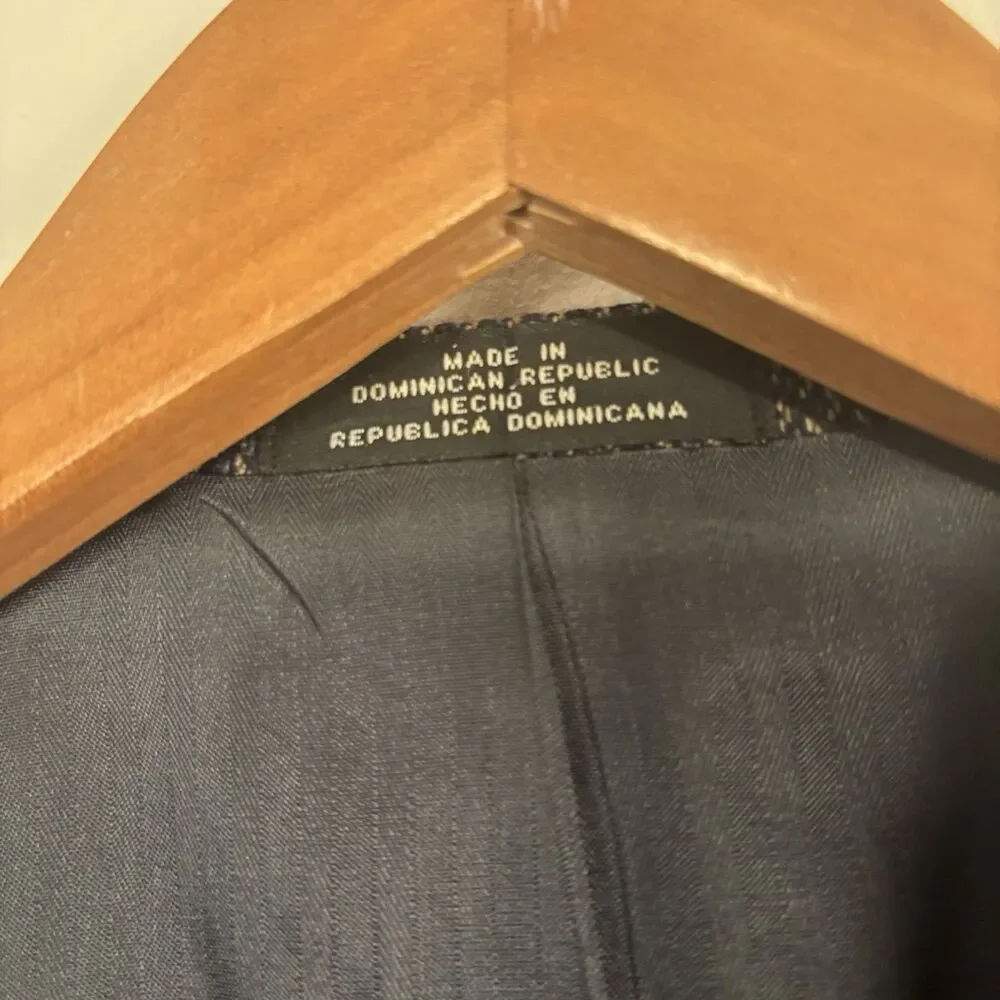 VTG Stanley Blacker Mens 44R Sport Coat Blazer Jacket Brown Blue Micro Pattern